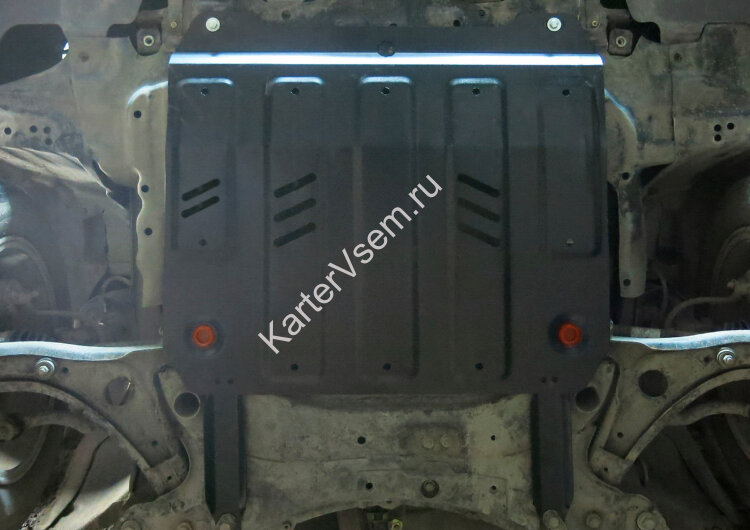 Защита картера и КПП АвтоБроня для Geely MK 2008-2015, штампованная, сталь 1.8 мм, с крепежом, 111.01912.1