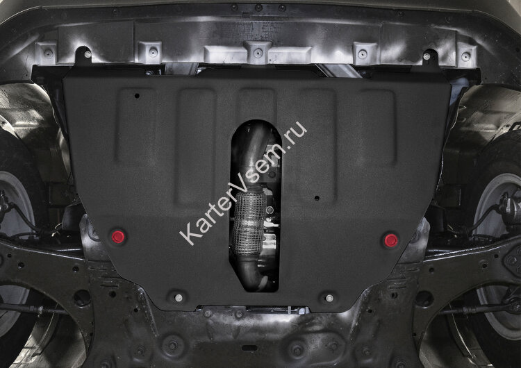 Защита картера и КПП АвтоБроня для Jeep Renegade 4WD 2014-2018 2018-н.в., штампованная, сталь 1.8 мм, с крепежом, 111.02743.1