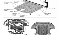 Защита картера и КПП АвтоБроня для Kia XCeed 2020-н.в., штампованная, сталь 1.5 мм, с крепежом, 111.02382.1