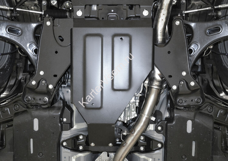 Защита КПП АвтоБроня для Subaru Forester V 4WD 2018-2021, штампованная, сталь 1.8 мм, с крепежом, 111.05435.1