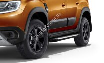 Пороги площадки (подножки) "Bmw-Style круг" Rival для Nissan Terrano III 2014-2017 2017-н.в., 173 см, 2 шт., алюминий, D173AL.4701.3