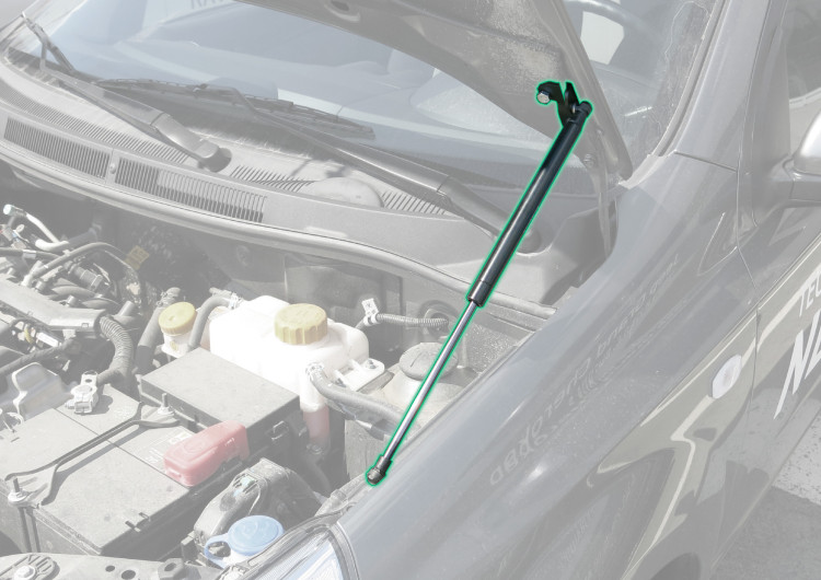 Газовые упоры капота Pneumatic для Chevrolet Nexia 2020-н.в., 2 шт., KU-RV-R300-00