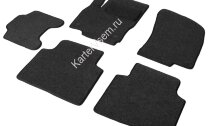 Коврики текстильные в салон автомобиля AutoFlex Business для Toyota Camry XV50 седан 2011-2014, графит, с крепежом, 5 частей, 5570101