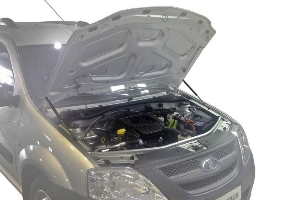 Газовые упоры капота АвтоУпор для Lada Largus 2012-2021, 2 шт., ULALAR012