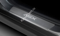 Накладки на пороги Rival для Mitsubishi ASX 2010-2019 2020-н.в., нерж. сталь, с надписью, 4 шт., NP.4011.3 с доставкой по всей России