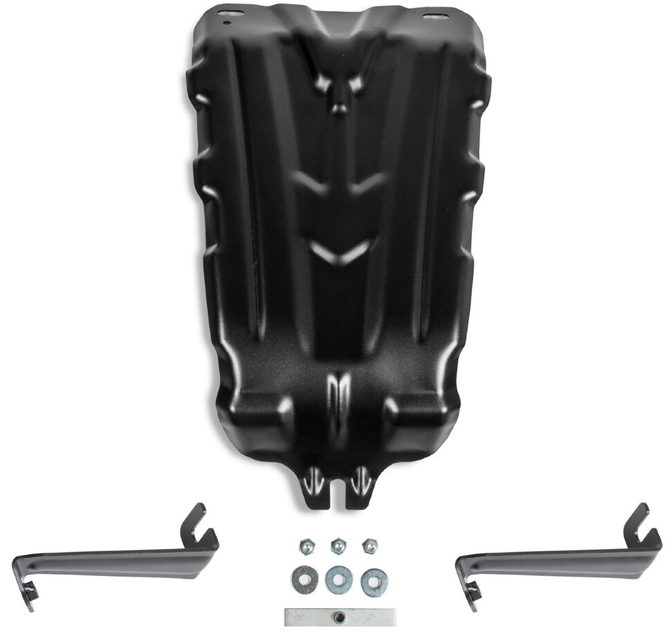 Защита редуктора АвтоБроня для Renault Duster I 4WD 2010-2021, штампованная, сталь 1.8 мм, с крепежом, 111.04737.1