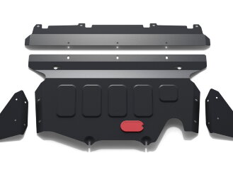 Защита картера АвтоБроня (увеличенная) для Subaru Forester V 4WD 2018-2021, штампованная, сталь 1.8 мм, с крепежом, 111.05439.1