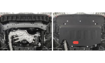 Защита картера АвтоБроня (увеличенная) для Subaru Forester V 4WD 2018-2021, штампованная, сталь 1.8 мм, с крепежом, 111.05439.1