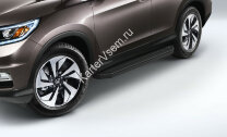Пороги-площадки "Premium-Black" Rival для Honda CR-V IV 2012-2015, 173 см, 2 шт., алюминий, A173ALB.2102.1