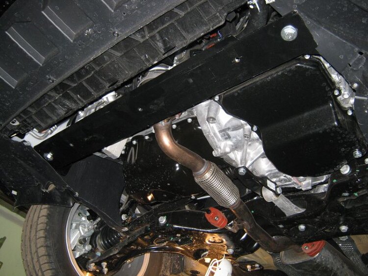 Защита картера и КПП Skoda Fabia двигатель 1.2 ; 1.2TSI ; 1.4 ; 1.4 TSI ; 1.6. AT; MT  (2000-2007)  арт: 21.2088 V1