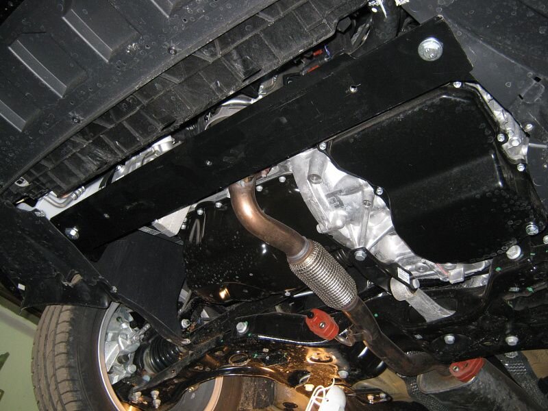 Защита картера и КПП Skoda Fabia двигатель 1.2 ; 1.2TSI ; 1.4 ; 1.4 TSI ; 1.6. AT; MT  (2000-2007)  арт: 21.2088 V1