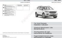 Газовые упоры капота Pneumatic для Ford Kuga II 2013-2019, 2 шт., KU-FD-KG02-02