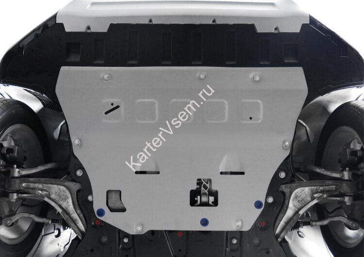 Защита картера и КПП Rival для Volvo XC90 II (T6) 2014-2019 2019-н.в., штампованная, алюминий 3 мм, с крепежом, 333.5912.1