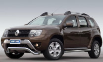 Защита переднего бампера d57 волна + комплект крепежа, RIVAL, Renault Duster 2015-