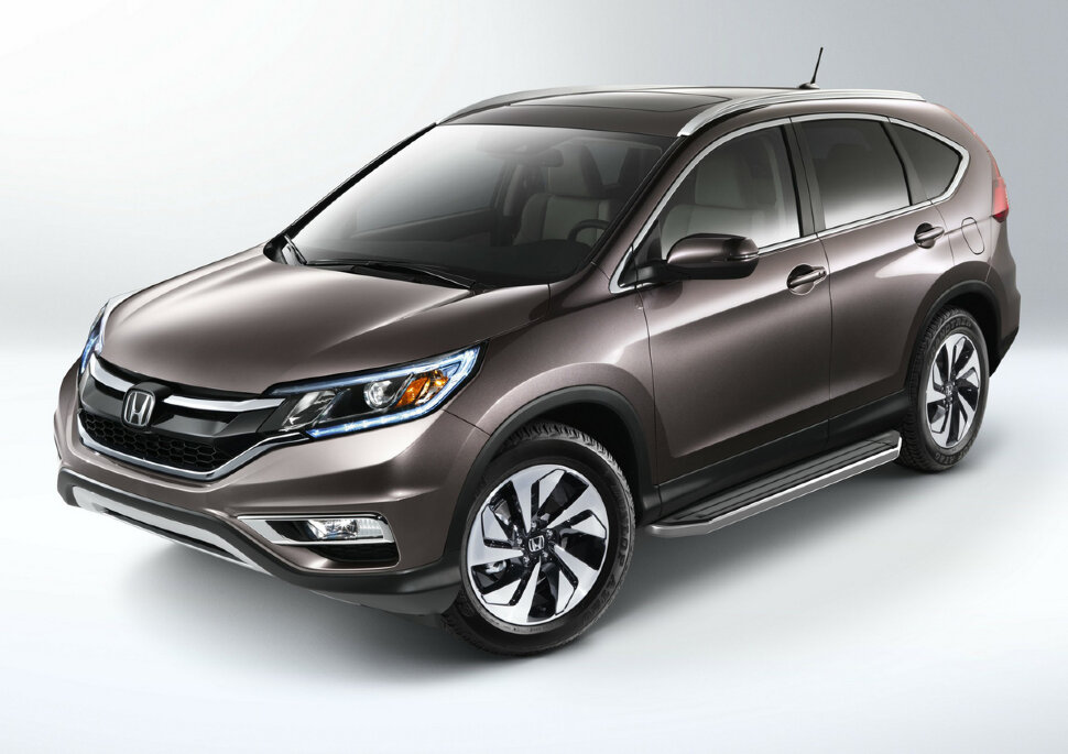 Пороги площадки (подножки) "Premium" Rival для Honda CR-V IV 2012-2015, 173 см, 2 шт., алюминий, A173ALP.2102.1 купить недорого