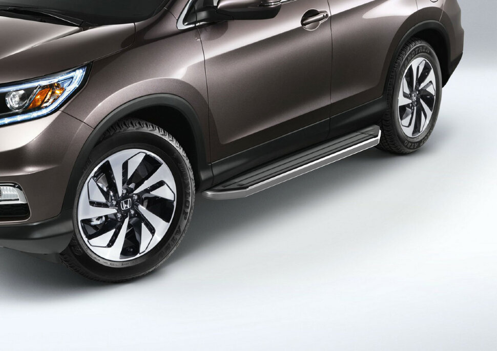 Пороги площадки (подножки) "Premium" Rival для Honda CR-V IV 2012-2015, 173 см, 2 шт., алюминий, A173ALP.2102.1 с доставкой по всей России
