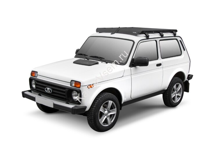 Багажник на крышу автомобиля Rival для Lada (ВАЗ) Niva Legend 2121 2021-н.в., алюминий 6 мм, разборный, с крепежом, T.6001.1