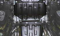 Защита картера Rival (часть 1) для Lexus LX III рестайлинг 2015-2021, сталь 1.8 мм, с крепежом, штампованная, 111.5713.3
