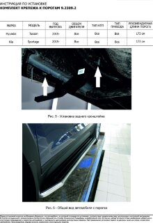 Пороги площадки (подножки) "Premium-Black" Rival для Kia Sportage IV 2016-2022, 173 см, 2 шт., алюминий, A173ALB.2309.2 гарантия