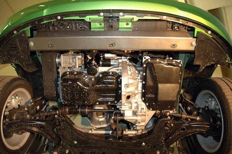 Защита картера и КПП Mazda 2 двигатель 1,3; 1,5 AT; 1,4cd  (2008-2014)  арт: 12.1415