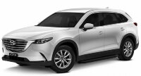 Пороги площадки (подножки) "Premium-Black" Rival для Mazda CX-9 II 2016-н.в., 193 см, 2 шт., алюминий, A193ALB.3803.2
