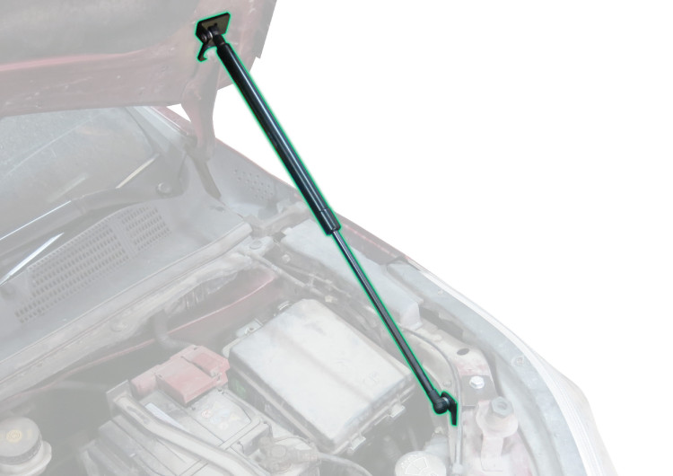 Газовые упоры капота Pneumatic для Chevrolet Cobalt II поколение 2011-2020, 2 шт., KU-RV-R400-00