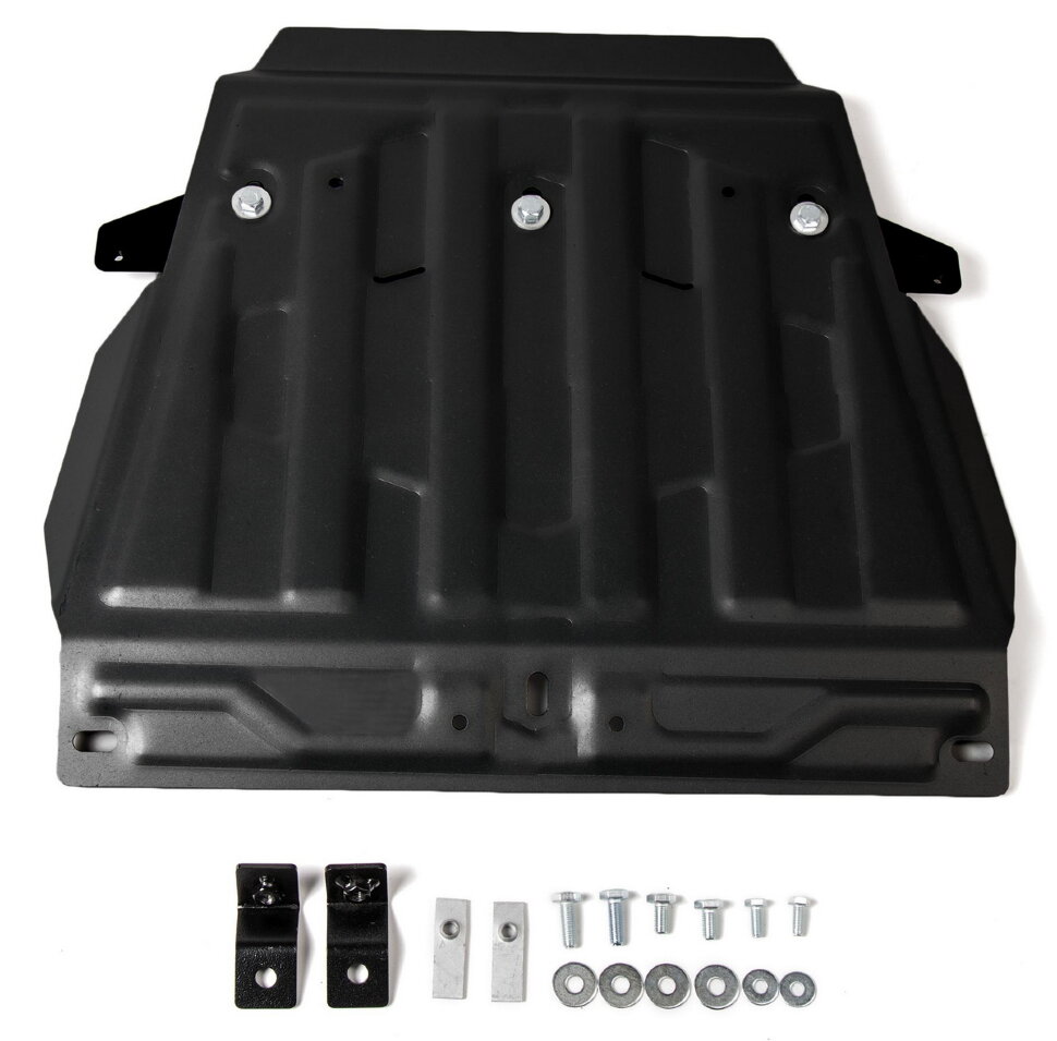 Защита картера Rival (часть 1) для Toyota Land Cruiser 200 2007-2012, сталь 1.8 мм, с крепежом, штампованная, 111.5713.3