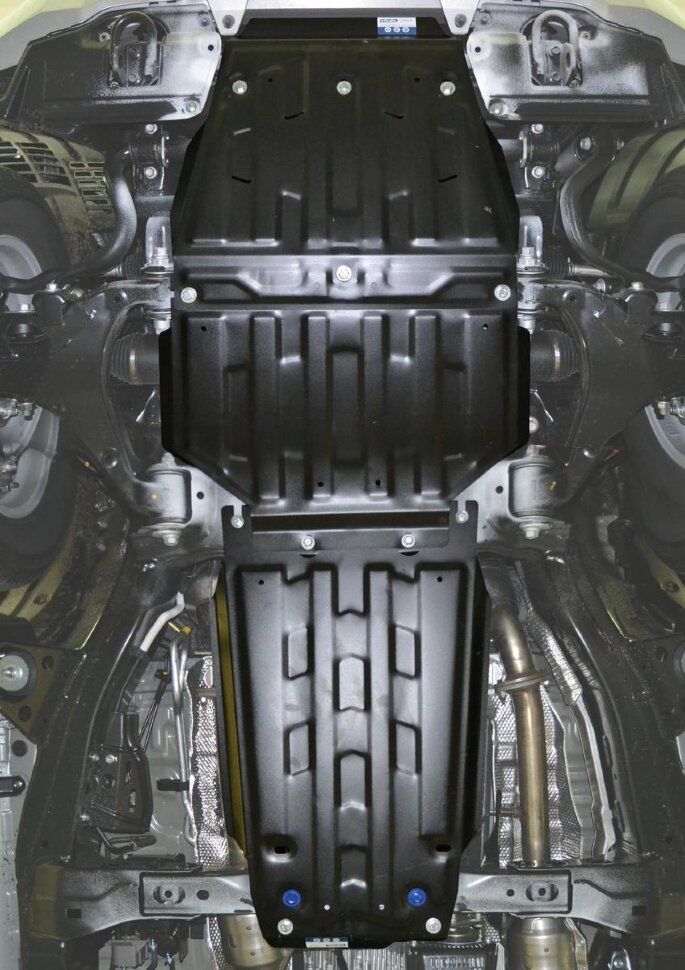 Защита картера Rival (часть 1) для Toyota Land Cruiser 200 2007-2012, сталь 1.8 мм, с крепежом, штампованная, 111.5713.3