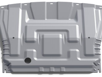 Защита картера и КПП AutoMax для Lada Vesta седан, универсал (V - 1.6; 1.8) 2015-н.в./Lada Vesta Cross универсал (V - 1.6; 1.8) 2017-н.в./Lada Vesta Sport седан (V - 1.8) 2018-н.в., алюминий 2.5 мм, без крепежа, штампованная, AM3.6038.1