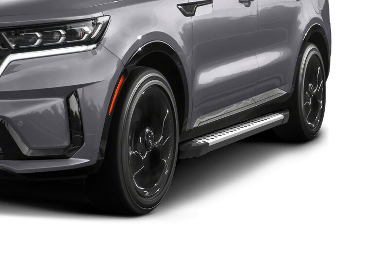 Пороги площадки (подножки) "Bmw-Style круг" Rival для Hyundai Tucson IV поколение 2021-н.в., 180 см, 2 шт., алюминий, D180AL.2313.2 в официальном интернет магазине