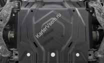 Защита картера Rival для Mitsubishi Pajero Sport III 2016-2021 2021-н.в., сталь 3 мм, с крепежом (устанавл-ся совместно с 2111.4046.2.3), штампованная, 2111.4041.2.3