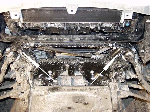 Защита картера BMW X3 двигатель 2,0; 2,5; 3,0d  (2003-2006)  арт: 03.0869