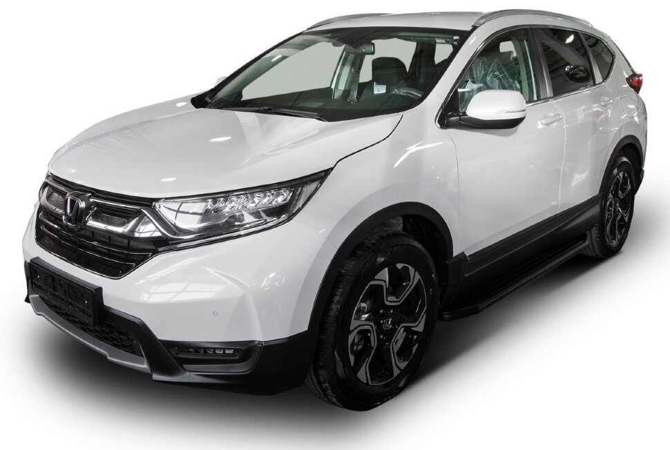 Пороги площадки (подножки) "Premium-Black" Rival для Honda CR-V V 2017-н.в., 173 см, 2 шт., алюминий, A173ALB.2103.1 купить недорого