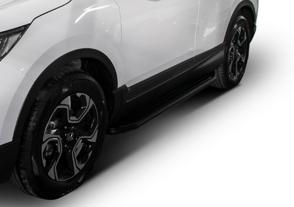 Пороги площадки (подножки) "Premium-Black" Rival для Honda CR-V V 2017-н.в., 173 см, 2 шт., алюминий, A173ALB.2103.1 с доставкой по всей России