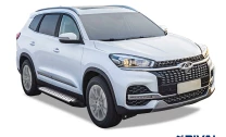 Пороги на автомобиль (подножки) "Bmw-Style круг" Rival для Chery Tiggo 7 2019-2020, 180 см, 2 шт., алюминий, D180AL.0905.1