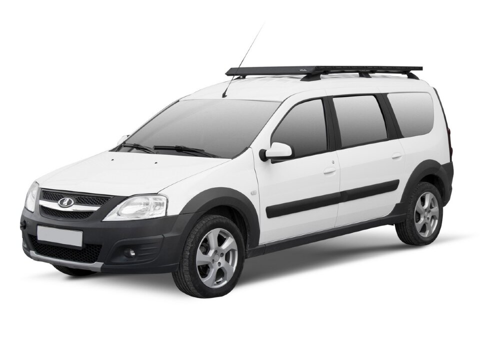 Багажник на крышу автомобиля Rival (на рейлинги) для Lada (ВАЗ) Largus 2012-2021, алюминий 6 мм, разборный, с крепежом, T.6002.1