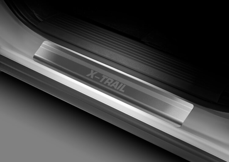 Накладки на пороги Nissan X-Trail IV поколение (T33) 2023-н.в. арт.AMNIXTR03