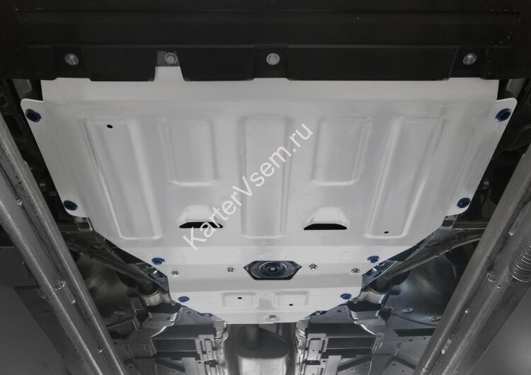 Защита картера Rival для Mercedes-Benz CLA-klasse C118 2019-н.в., штампованная, алюминий 3 мм, с крепежом, 2 части, K333.3944.1