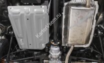 Защита топливного бака Rival для Renault Kaptur 4WD 2016-2020, штампованная, алюминий 3 мм, с крепежом, 333.4718.1