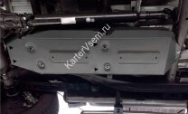 Защита топливного бака Rival для Volkswagen Amarok 2010-2016, штампованная, алюминий 6 мм, с крепежом, 2333.5821.1.6