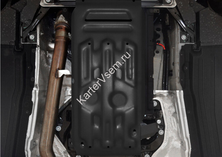 Защита КПП и РК АвтоБроня для BMW X6 E71, F16 (xDrive30d) 2008-2020, штампованная, сталь 1.8 мм, с крепежом, 111.00505.1