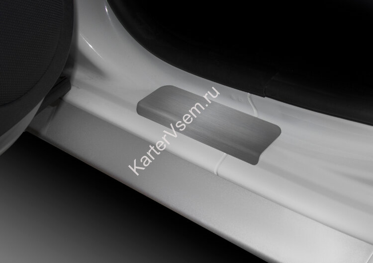 Накладки на пороги Rival для Nissan Terrano III 2014-2017 2017-н.в., нерж. сталь, с надписью, 4 шт., NP.4115.3 с инструкцией и сертификатом