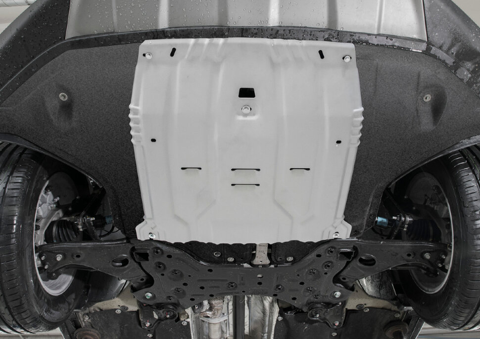 Защита картера и КПП AutoMax для Hyundai Santa Fe IV (V - 2.2D; 2.4; 3.5) 2018-2021/Hyundai Tucson III (V - 1.6 (132/177 л.с.); 2.0; 2.0D) 2015-2018/Hyundai Tucson III рестайлинг (V - 1.6T GDI (177 л.с.); 2.0; 2.0D; 2.4) 2018-2021/Kia Sorento III Prime (V