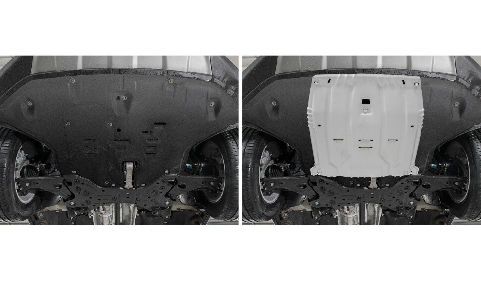 Защита картера и КПП AutoMax для Hyundai Santa Fe IV (V - 2.2D; 2.4; 3.5) 2018-2021/Hyundai Tucson III (V - 1.6 (132/177 л.с.); 2.0; 2.0D) 2015-2018/Hyundai Tucson III рестайлинг (V - 1.6T GDI (177 л.с.); 2.0; 2.0D; 2.4) 2018-2021/Kia Sorento III Prime (V