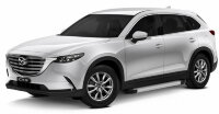 Пороги-площадки "Silver" Rival для Mazda CX-9 II 2016-н.в., 193 см, 2 шт., алюминий, F193AL.3803.2