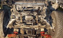 Защита картера и рулевых тяг Toyota Land Cruiser 90 двигатель 3,0 TD; 3,0 D-4D; 3,4i АТ  (1996-2001)  арт: 24.0867