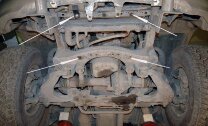 Защита картера и рулевых тяг Toyota Land Cruiser 90 двигатель 3,0 TD; 3,0 D-4D; 3,4i АТ  (1996-2001)  арт: 24.0867