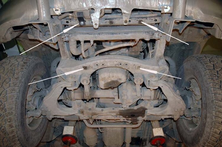 Защита картера и рулевых тяг Toyota Land Cruiser 90 двигатель 3,0 TD; 3,0 D-4D; 3,4i АТ  (1996-2001)  арт: 24.0867