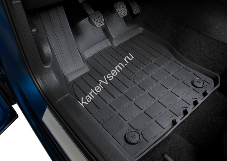Коврики в салон автомобиля Rival для Skoda Karoq 2020-н.в., литьевой полиуретан, с крепежом, 5 частей, 65106001