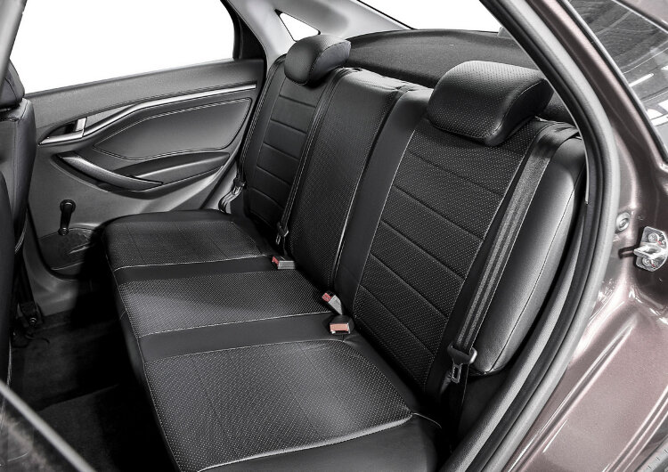 Авточехлы Rival Строчка (зад. спинка 40/20/40) для сидений Toyota Land Cruiser Prado 150 2009-2017, эко-кожа, черные, SC.5707.1
